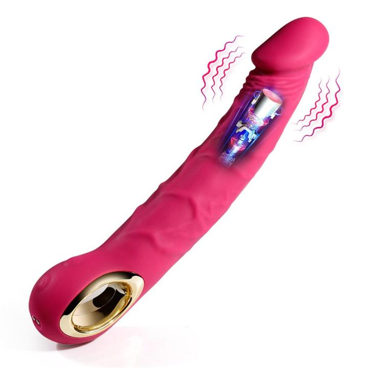 Różowy realistyczny wibrator 10 trybów | USB | Wodoodporny