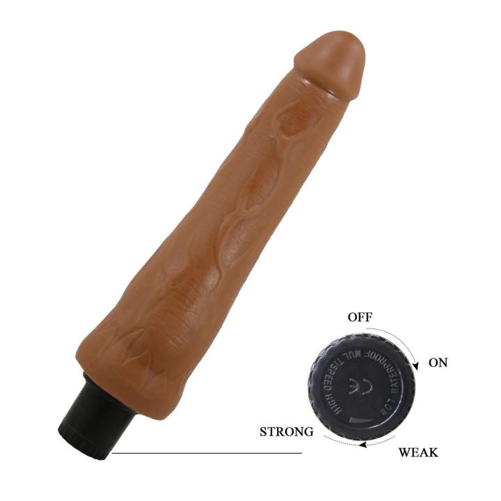 Realistyczne dildo wibrujące 25 cm z regulacją pokrętłem