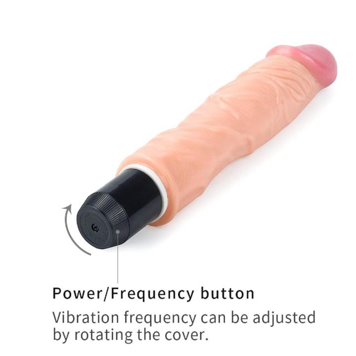 Elastyczne realistyczne dildo wibrujące 23,8 cm wodoodporne