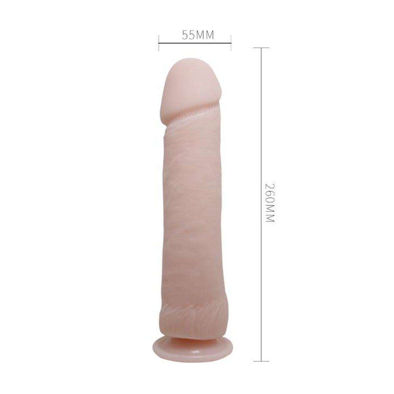Realistyczne dildo wibrujące z przyssawką flesh | Loris.pl