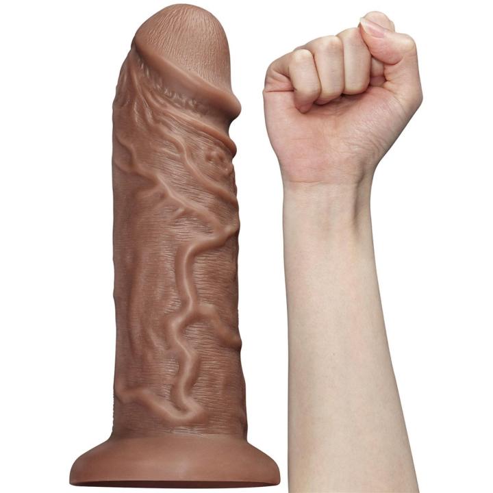 Realistyczne dildo XL 26,3 cm z wibracjami i przyssawką