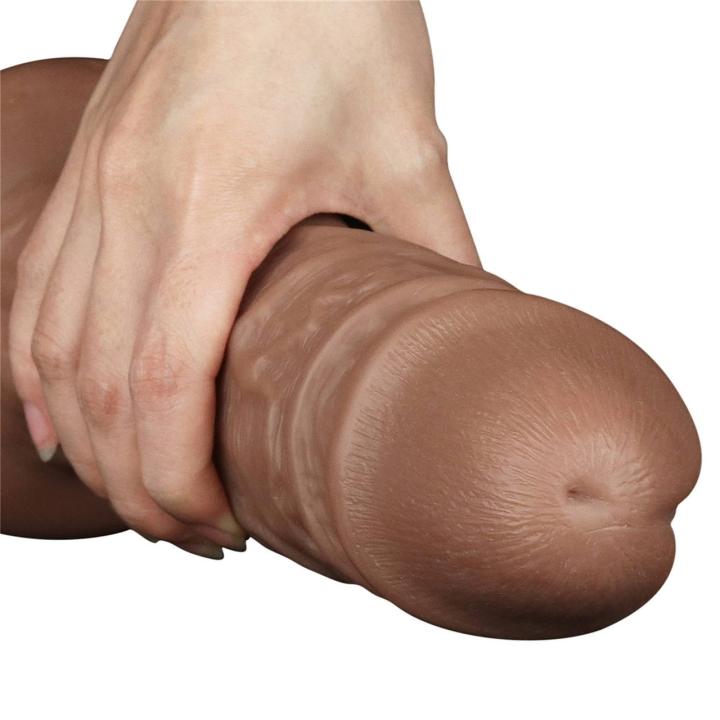 Realistyczne dildo XL 26,3 cm z wibracjami i przyssawką
