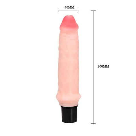 Realistyczny wibrator cielisty 20 cm multispeed – wibracje na baterie