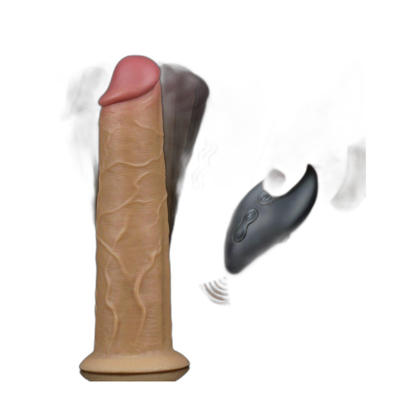 Realistyczne dildo rotacyjne 20 cm z pilotem i przyssawką | Loris.pl