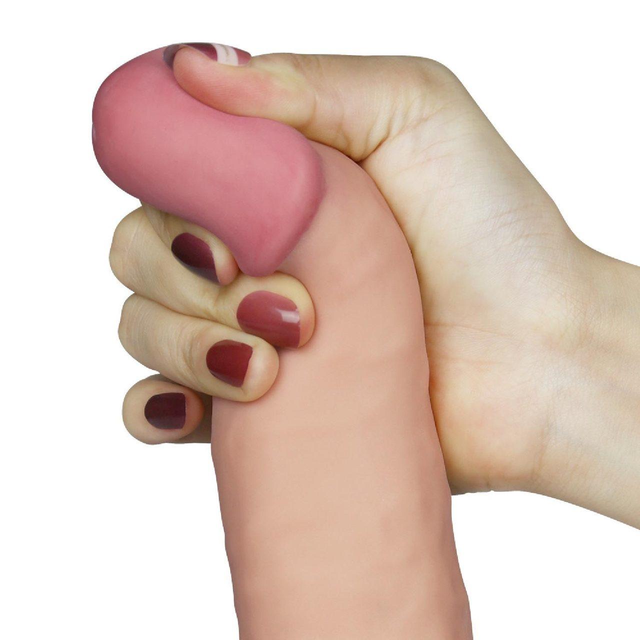 Realistyczne dildo wibrujące 22 cm z przyssawką i 10 trybami | Loris.pl