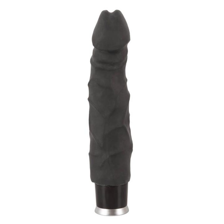 Realistyczny wibrator penis 23 cm czarny - 8 trybów wibracji
