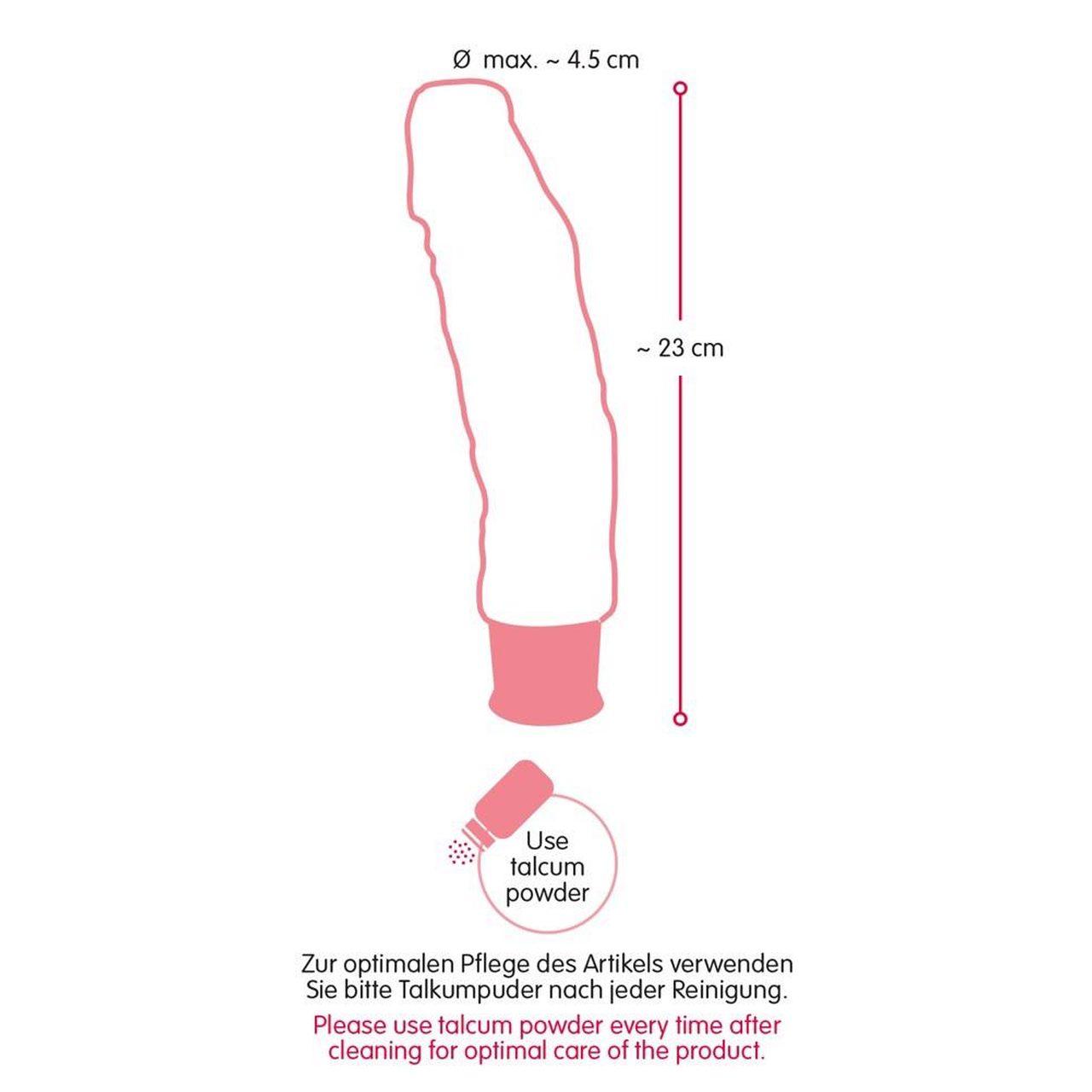 Realistyczny wibrator penis 23 cm czarny - 8 trybów wibracji | Loris.pl