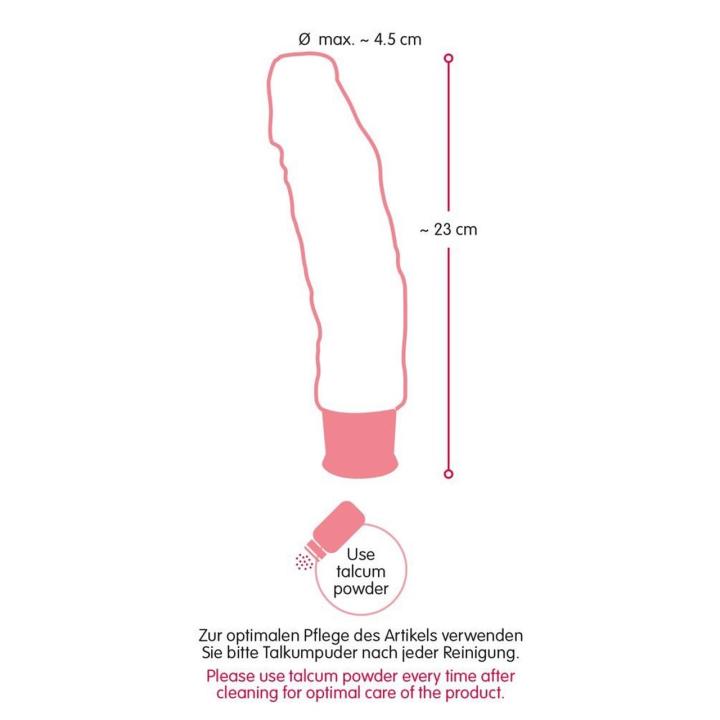 Realistyczny wibrator penis 23 cm czarny - 8 trybów wibracji