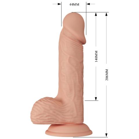 Realistyczny wibrator z przyssawką i pilotem 20,6 cm