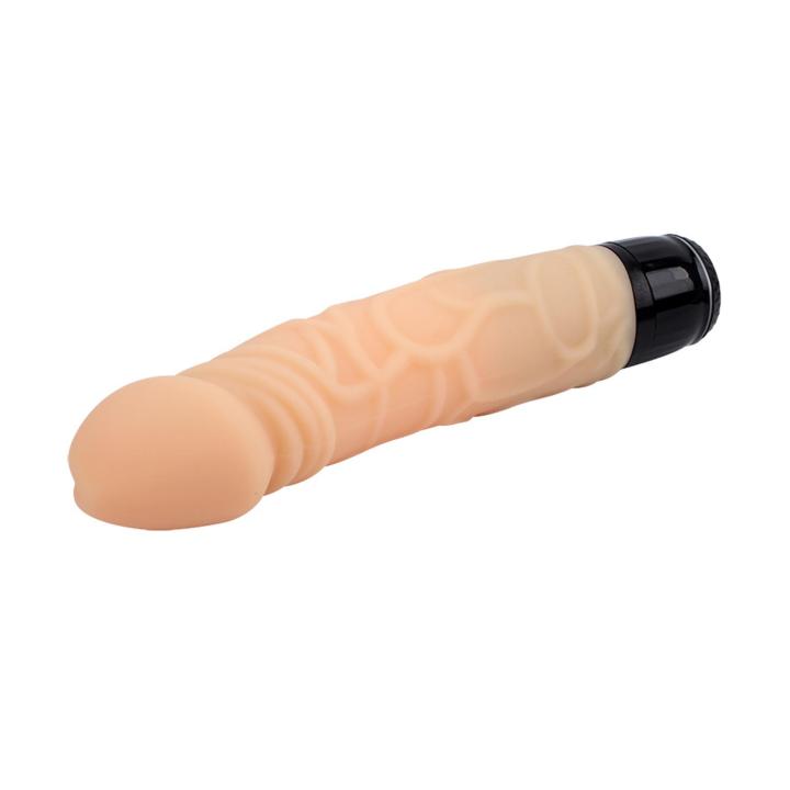 Realistyczny wibrator cielisty 19,5 cm – 7 trybów, wodoodporny