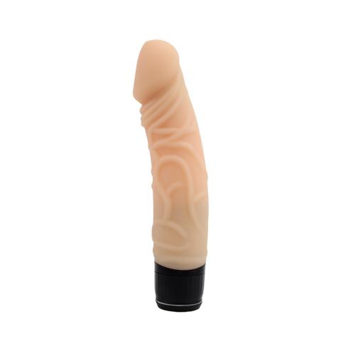 Realistyczny wibrator cielisty 19,5 cm – 7 trybów, wodoodporny