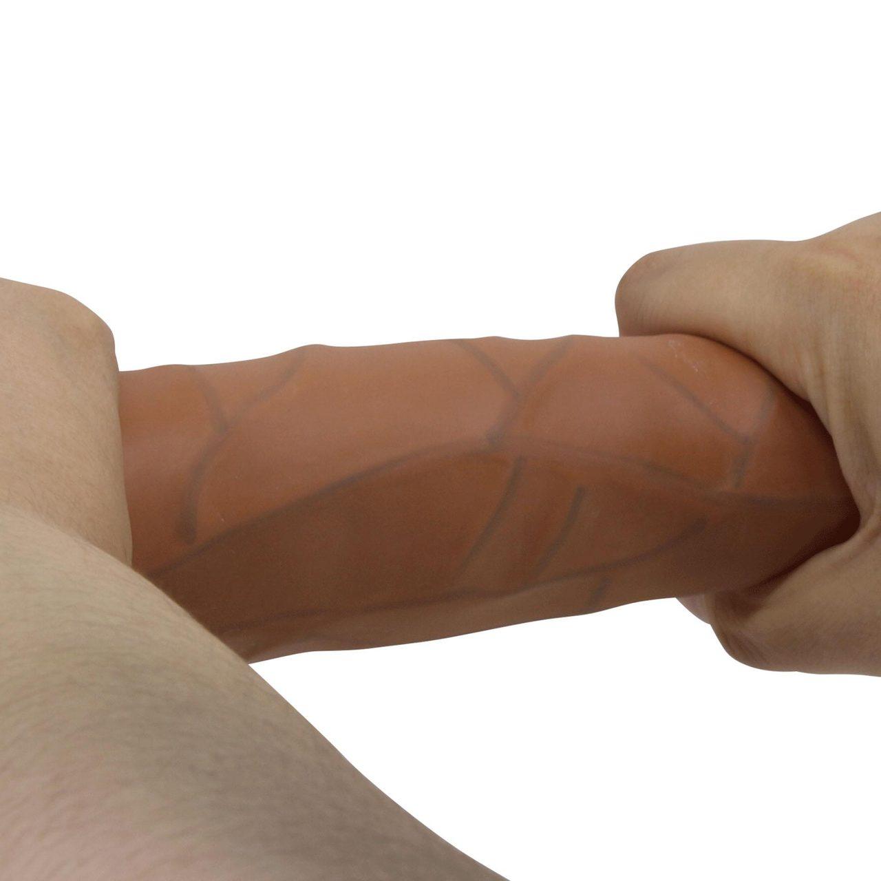 Realistyczne dildo z przyssawką 24,5 cm soft touch | Loris.pl