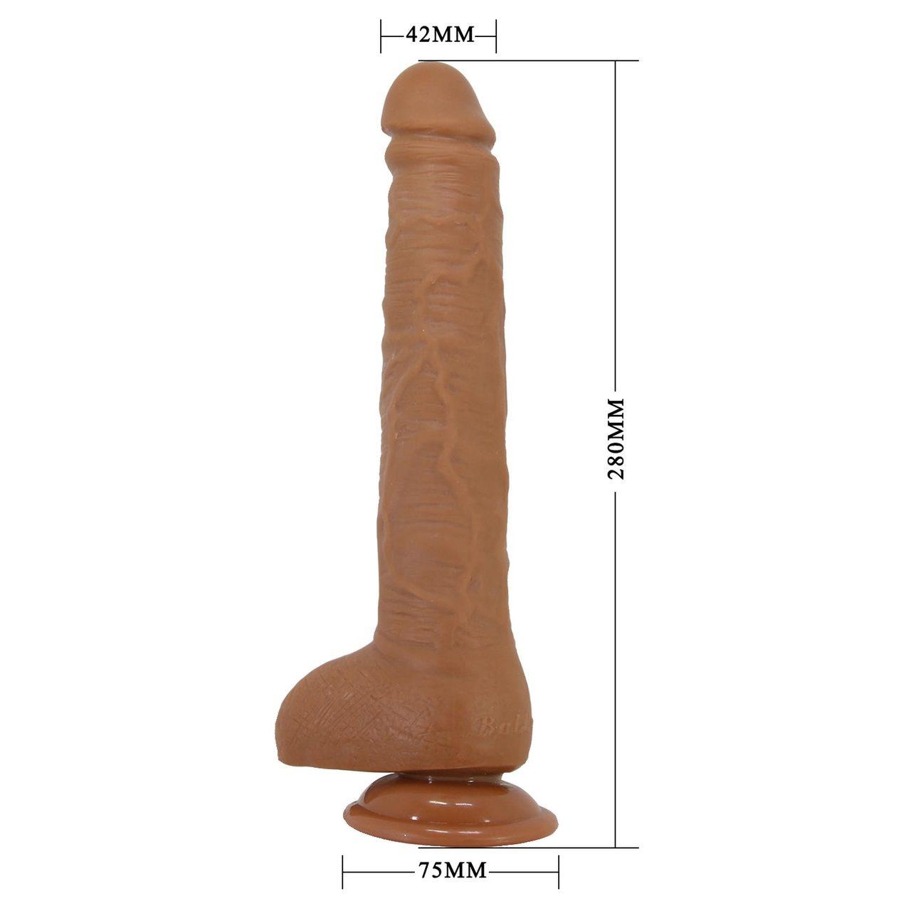 Realistyczne dildo wodoodporne 28 cm z przyssawką | Loris.pl