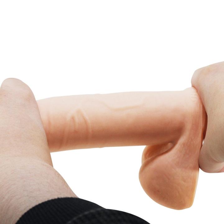 Realistyczne dildo z przyssawką 20,6 cm – ruchoma skóra TPR