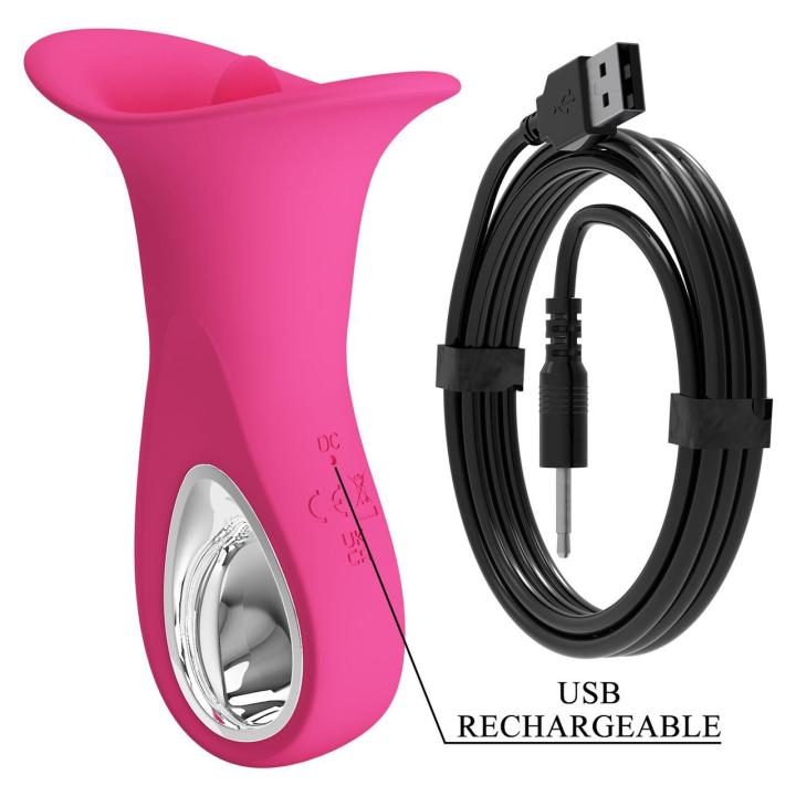 Wibrator oralny z języczkiem USB – 12 wibracji i 12 trybów lizania
