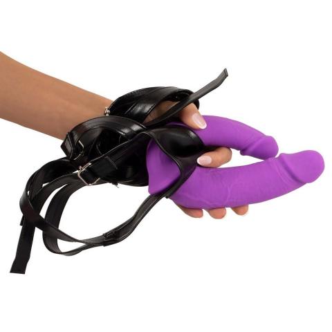 Podwójny strap-on bez wibracji 32 cm z ultramiękkiego silikonu