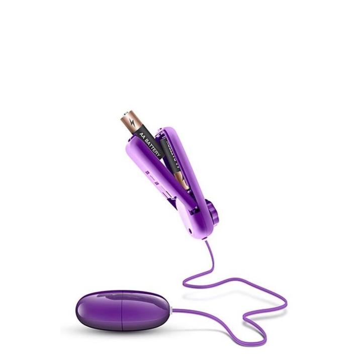 Wibrujący bullet fioletowy 5,7 cm | Wodoodporny, regulacja mocy, 2×AA