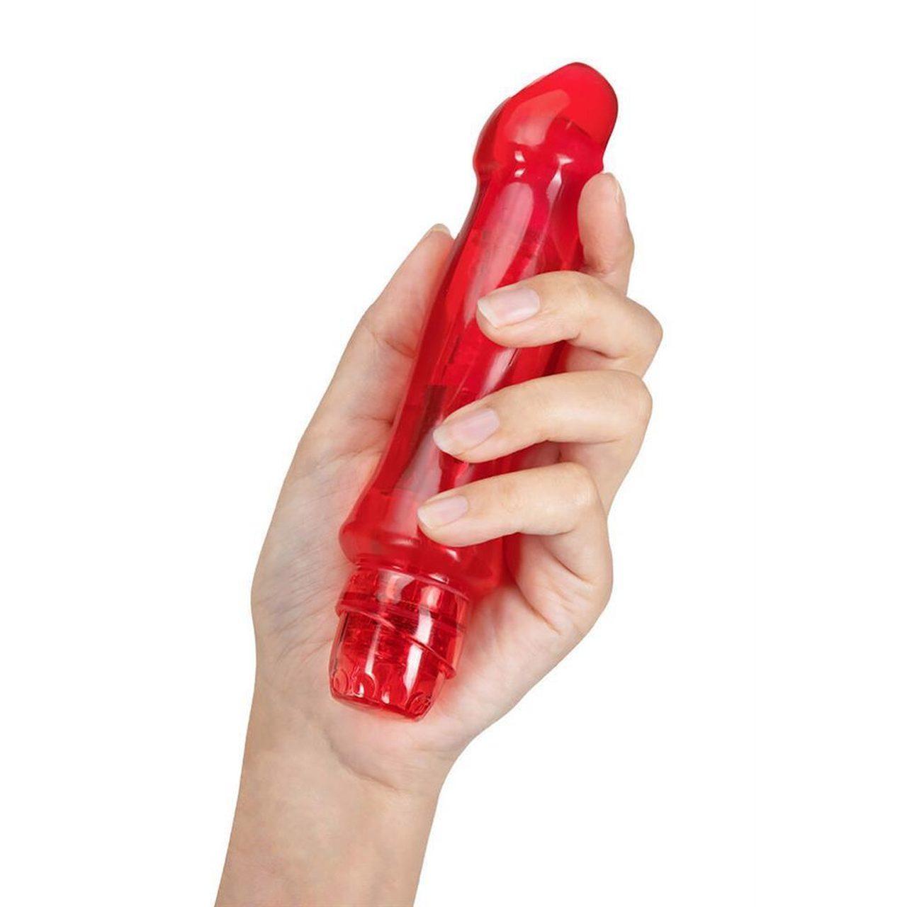 Czerwony mini wibrator 17,1 cm wodoodporny | Regulowane wibracje | Loris.pl