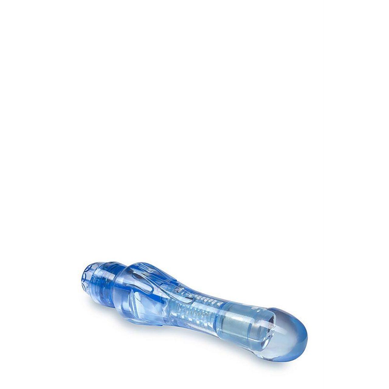Niebieski mini wibrator TPE 17,1 cm – wodoodporny, regulowane wibracje | Loris.pl