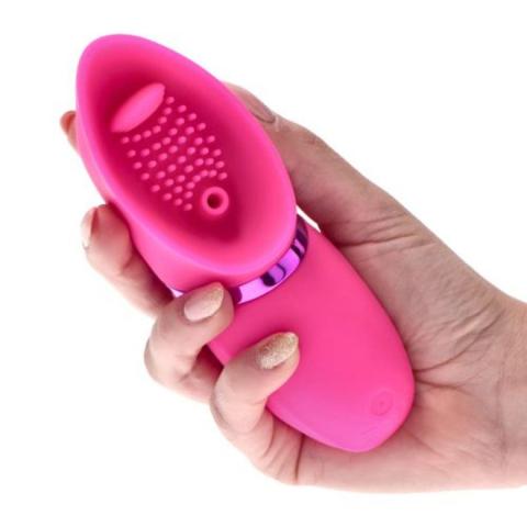 Różowy stymulator łechtaczki 14,5 cm – wodoodporny, wieloprogramowe wibracje
