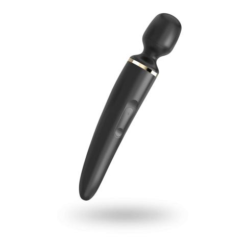 Masażer wand XXL czarno-złoty – 50 kombinacji wibracji