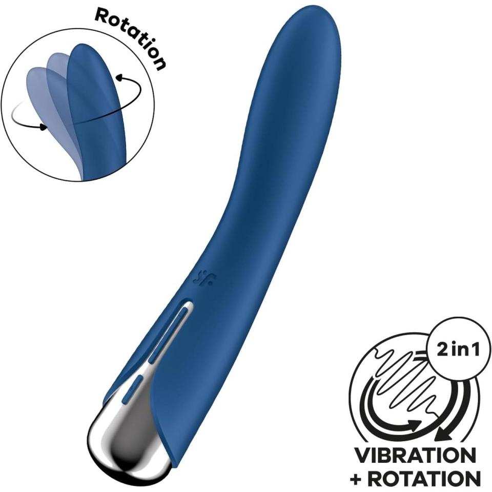 Obrotowy wibrator punktu G z wibracjami - Satisfyer Spinning Vibe 1 Blue