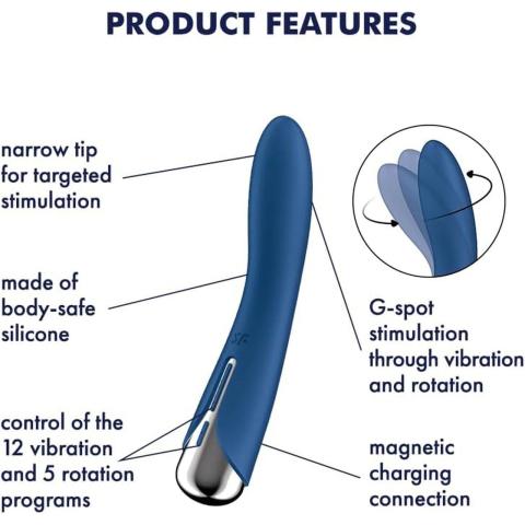 Satisfyer Spinning Vibe 1 Blue – obrotowy wibrator punktu G