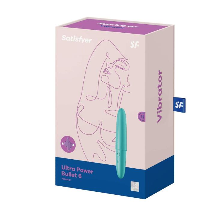 Satisfyer Ultra Power Bullet 6 turkusowy – cichy stymulator bullet IPX7