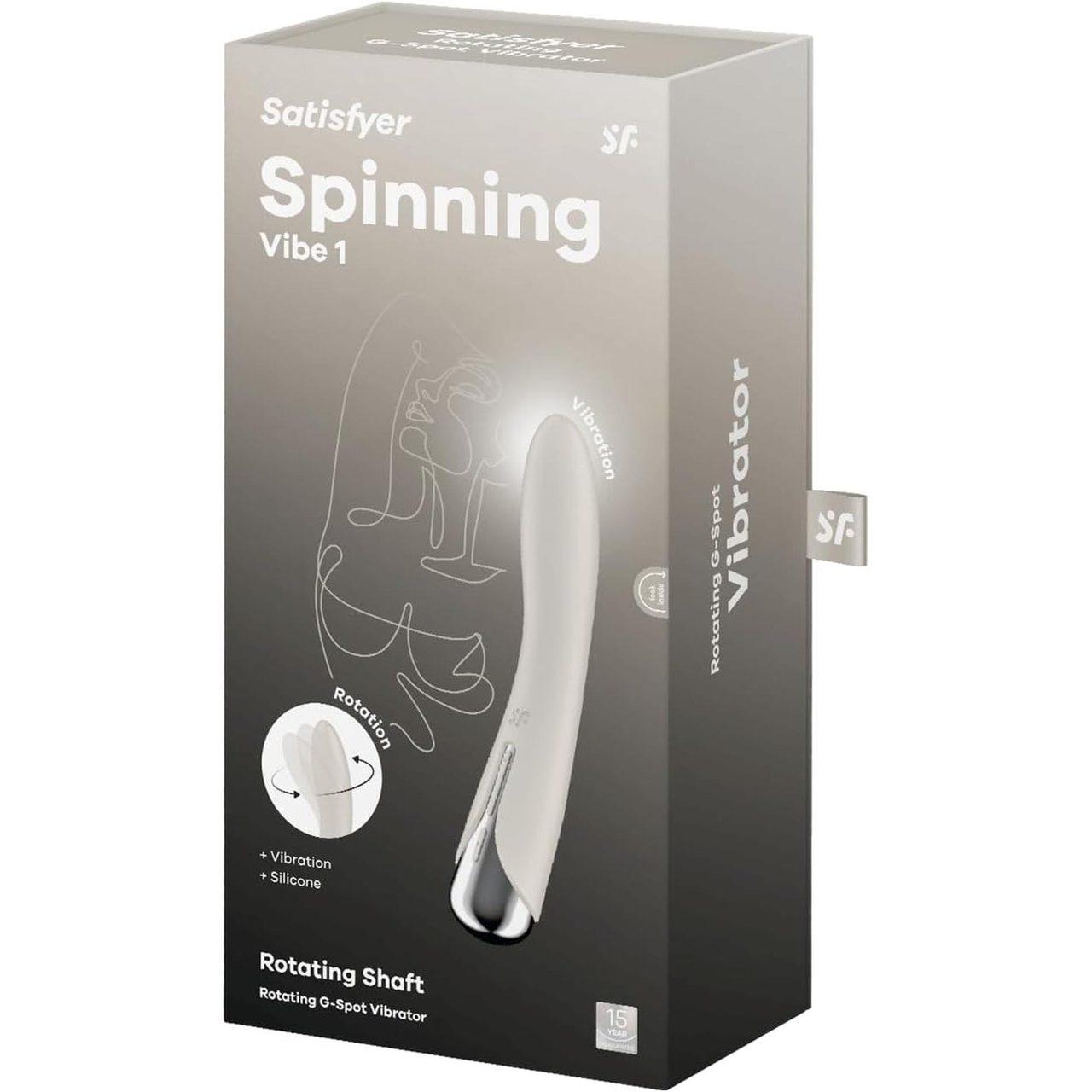 Satisfyer Spinning Vibe 1 Beige – obrotowy wibrator punktu G IPX7 | Loris.pl