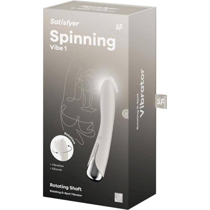 Satisfyer Spinning Vibe 1 Beige – obrotowy wibrator punktu G IPX7
