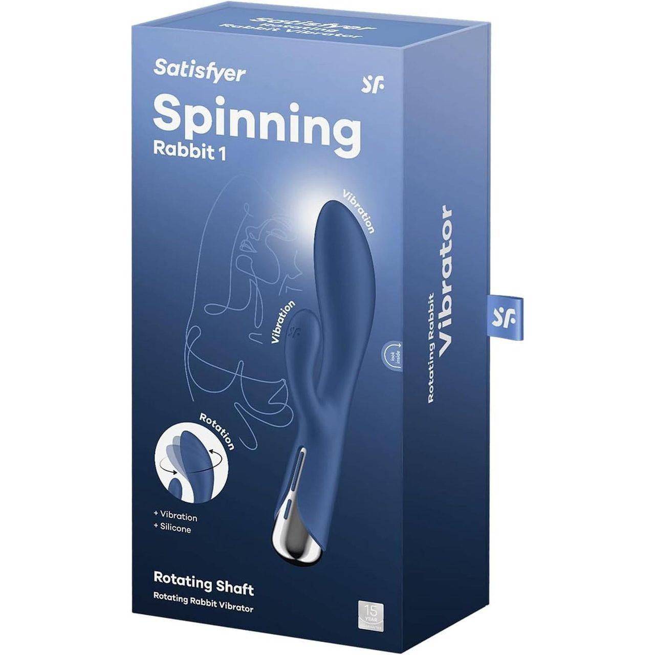 Satisfyer Spinning Rabbit 1 Blue – króliczek z rotacją i wibracjami | Loris.pl