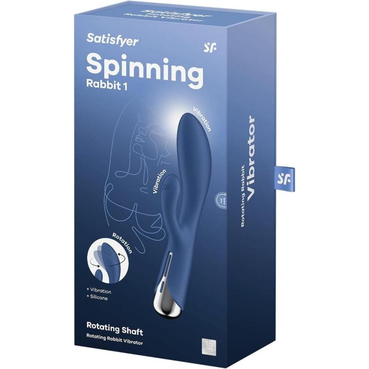 Satisfyer Spinning Rabbit 1 Blue – króliczek z rotacją i wibracjami