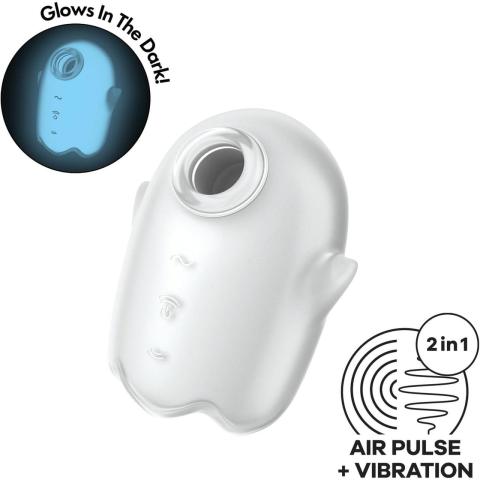 Satisfyer Glowing Ghost White – stymulator łechtaczki Air Pulse, IPX7