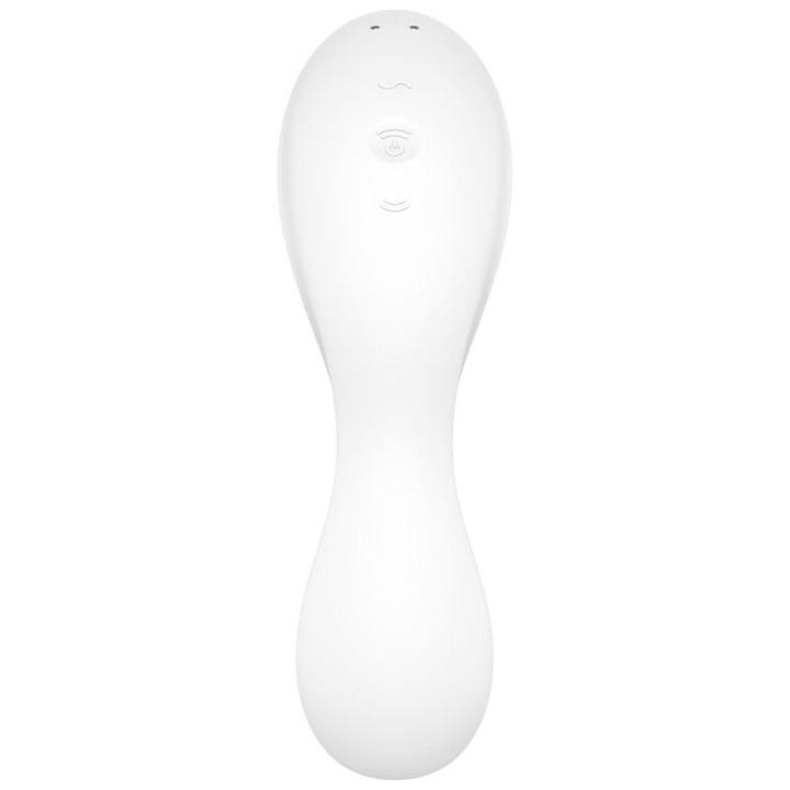 Satisfyer Curvy Trinity 5+ biały – stymulator 2w1 z aplikacją i IPX7 | Loris.pl