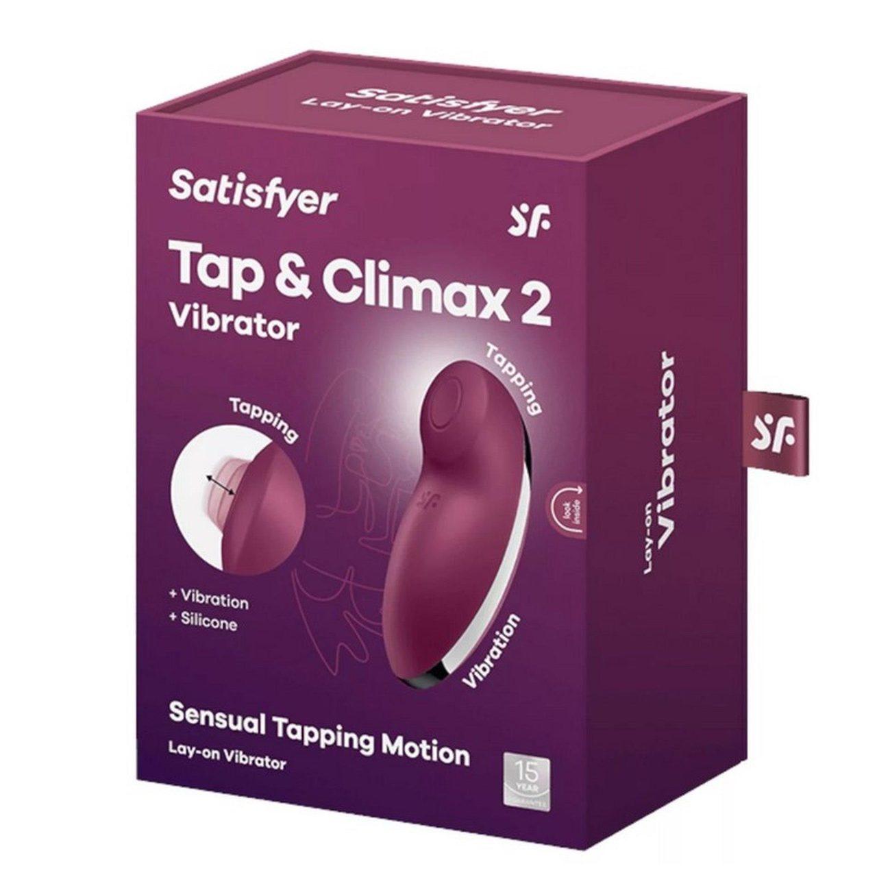 Satisfyer Tap & Climax 2 Red – stymulator łechtaczki z tappingiem | Loris.pl
