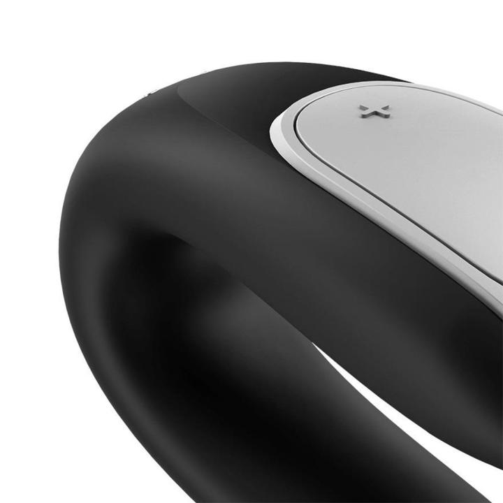 Satisfyer Double Fun Black – wibrator dla par z aplikacją