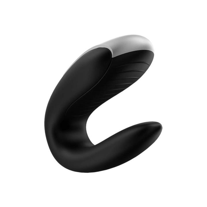Satisfyer Double Fun Black – wibrator dla par z aplikacją