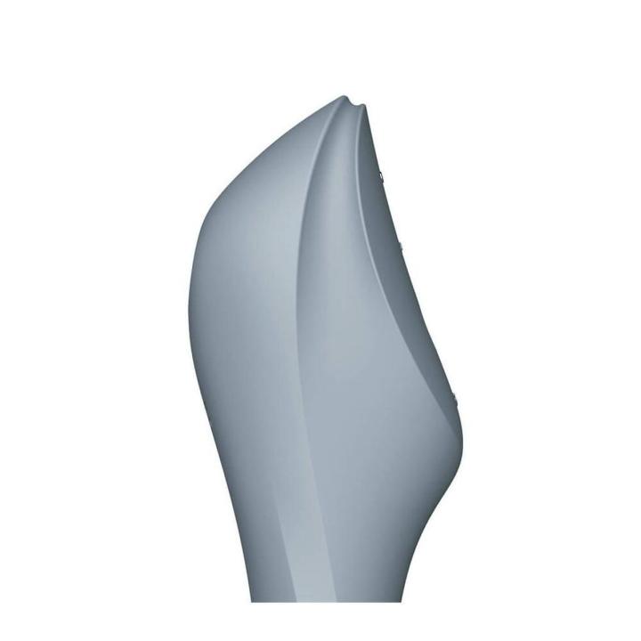 Satisfyer Curvy Trinity 3 Blue Grey – wibrator 3w1 z falami ciśnienia