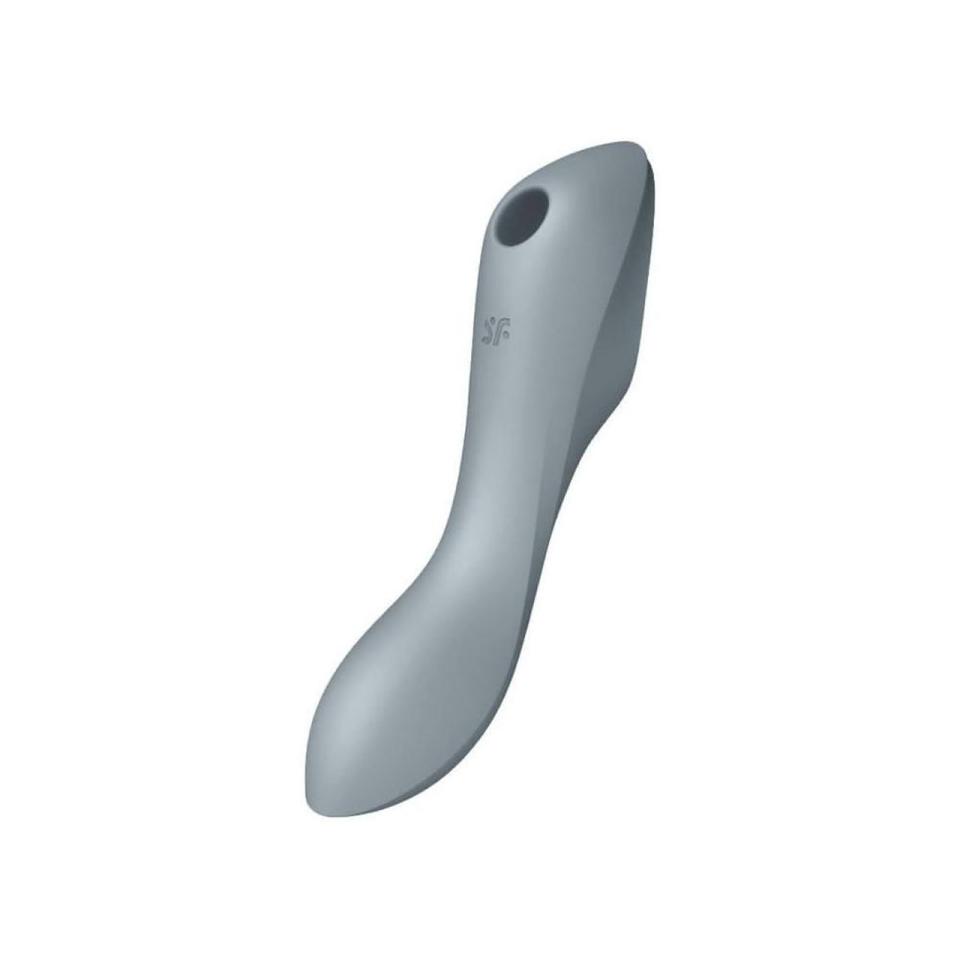 Wibrator 3w1 z falami i wibracjami - Satisfyer Curvy Trinity 3 Blue Grey