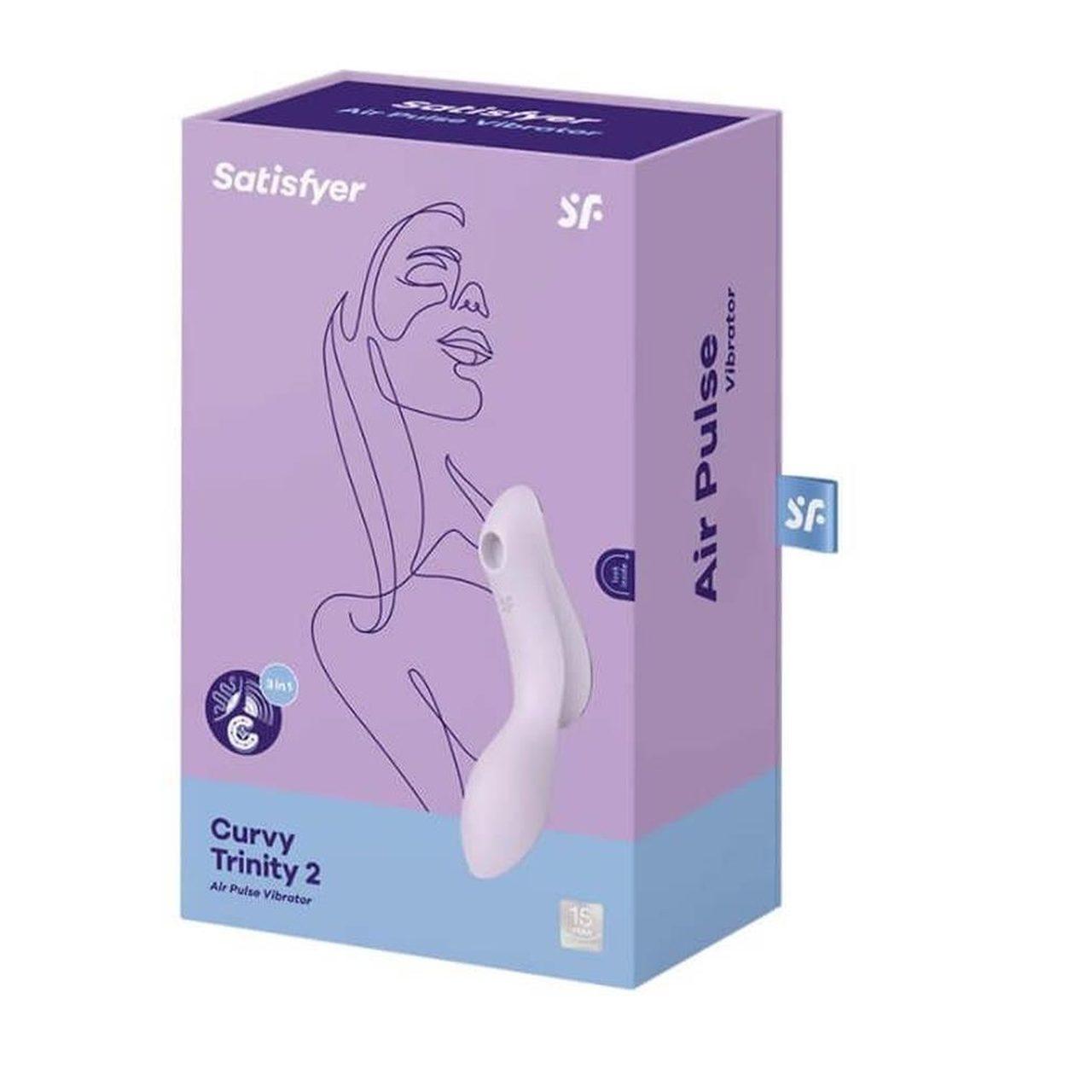 Satisfyer Curvy Trinity 2 Violet – stymulator 3w1 falami ciśnienia i wibracjami