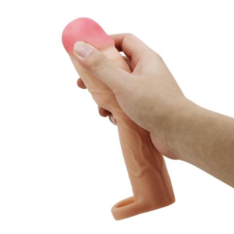 Nakładka na penisa przedłużająca 7,6 cm z pętlą na jądra