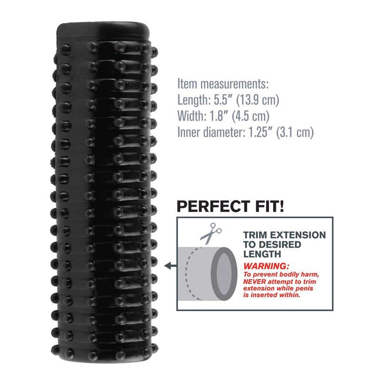 Przelotowy rękaw na penisa z wypustkami 13,9 cm | Loris.pl