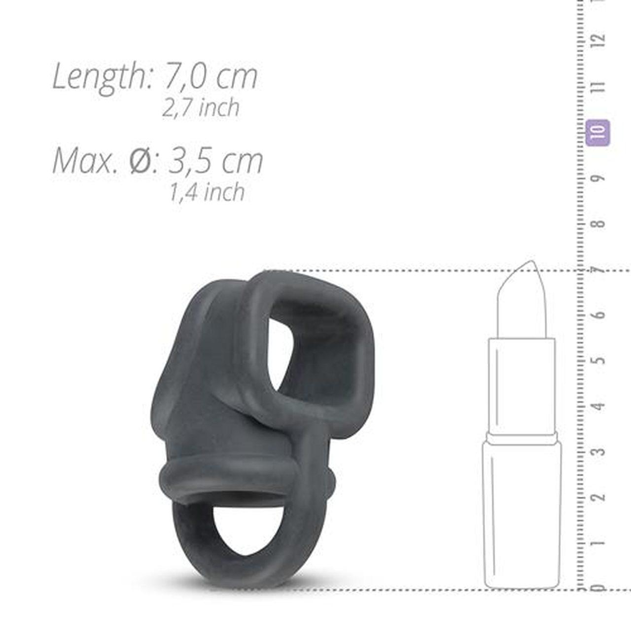 Silikonowy rozdzielacz jąder i penisa szary – wodoodporny | Loris.pl