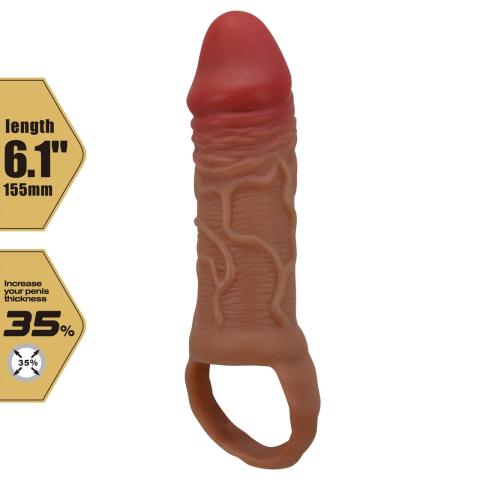 Nakładka na penisa i jądra 15,5 cm TPR wodoodporna