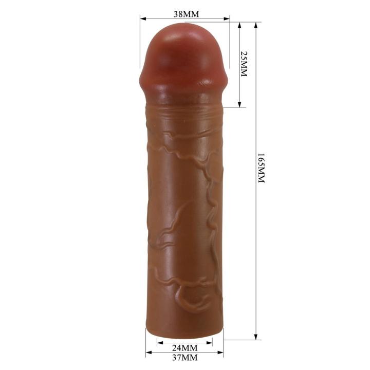 Przedłużka na penisa TPR 2,5 cm – realistyczna nakładka pogrubiająca