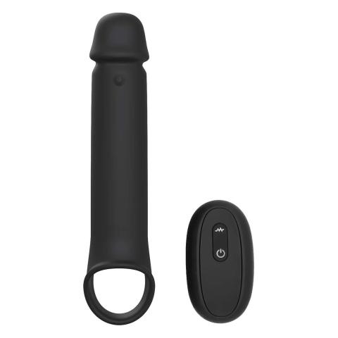 Wibrująca przedłużka penisa z pilotem 24 cm – silikon, IPX6