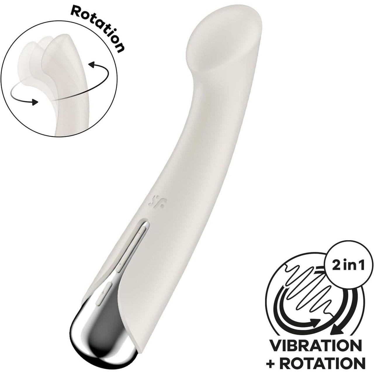 Satisfyer Spinning G-Spot 1 Beige – obrotowy wibrator punktu G IPX7 | Loris.pl