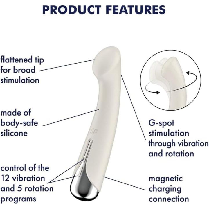 Satisfyer Spinning G-Spot 1 Beige – obrotowy wibrator punktu G IPX7