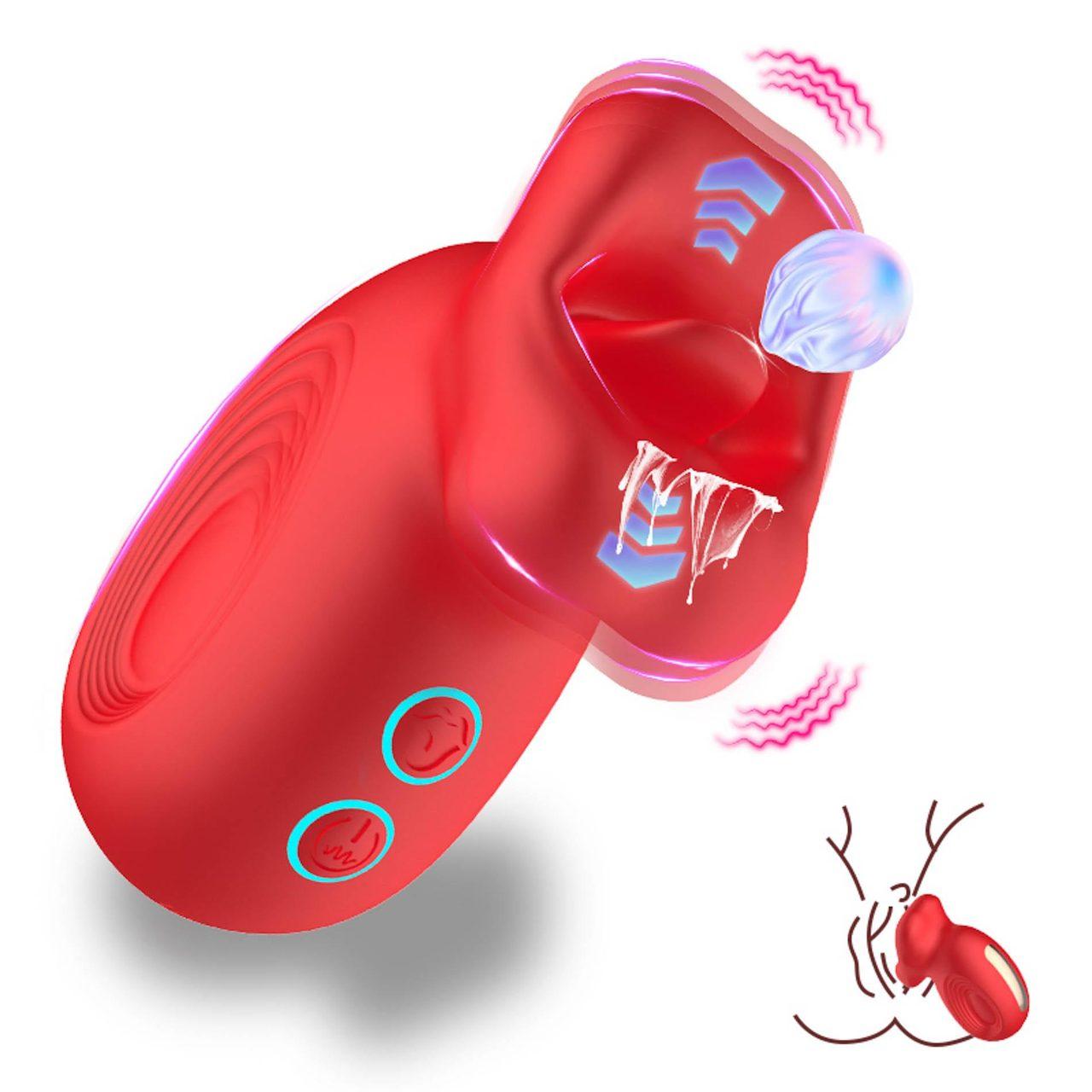 Stymulator oralny w kształcie ust z języczkiem i 20 trybami | Loris.pl