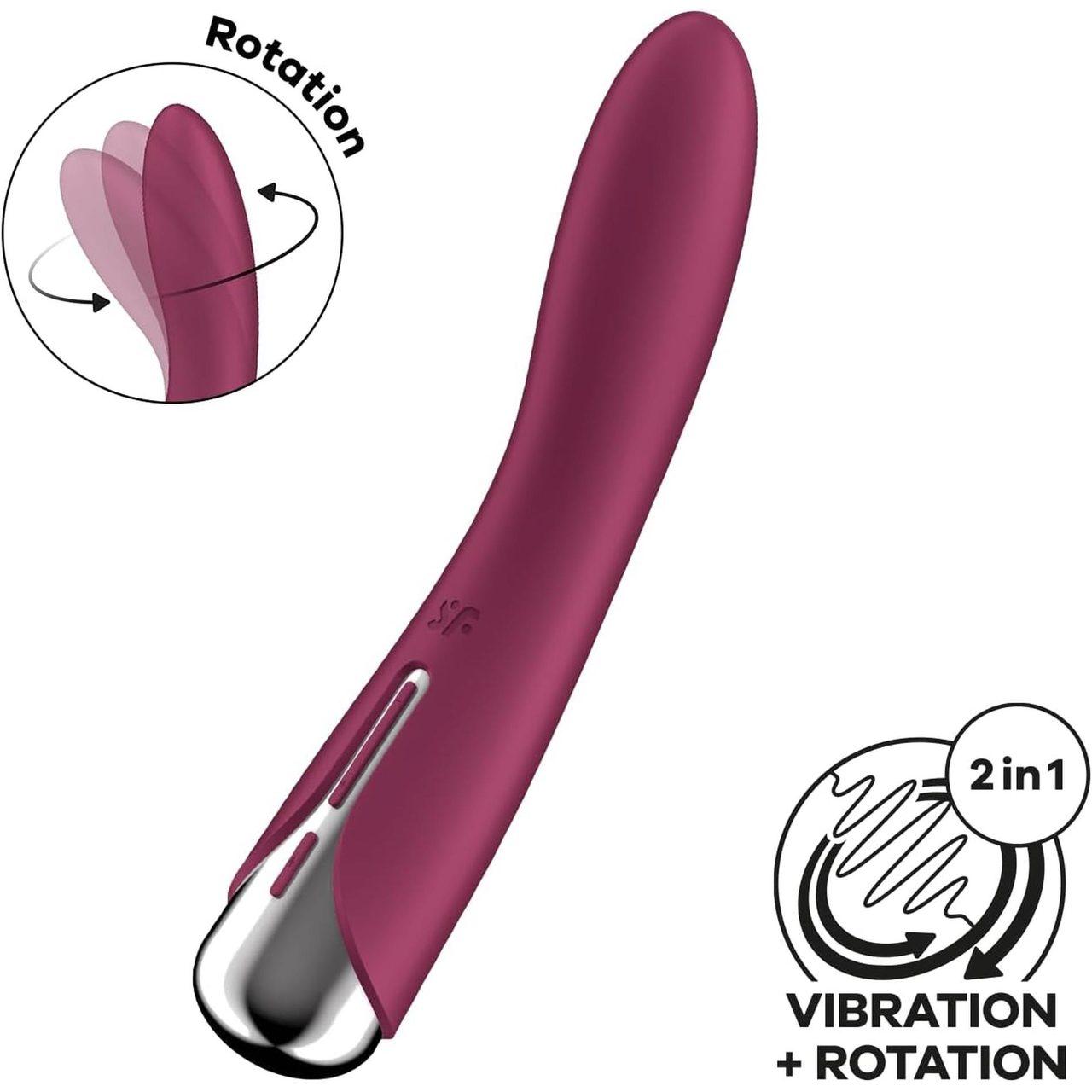 Satisfyer Spinning Vibe 1 Red – obrotowy wibrator punktu G IPX7 | Loris.pl
